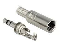 DELOCK Klinkestecker 3,5mm 3Pin lötbar silber