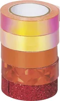 Heyda Washi Tape Effekt Mix Basic Orange - Detailfarbe: Orange - Länge: 5 m - Set: Ja - Breite: 12 mm
