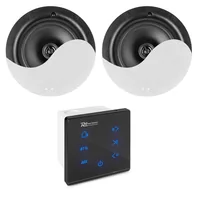 Power Dynamics Deckenlautsprecher Powerline A50B 2er-Set - Lautsprecher Kategorie: Passiv - Gehäusematerial: Kunststoff - Bauweise: Einbaulautsprecher - Eigenschaften: Integrierter MP3 Player - Fernbedienbar - Topteil / Fullrangebox - Bluetooth Audio Stre