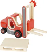 small foot Gabelstapler mit Palette - Themenwelt: Baustelle - Fahrzeugtyp: Gabelstapler - Altersempfehlung ab: 24 Monaten - Sandkastentauglich: Ja