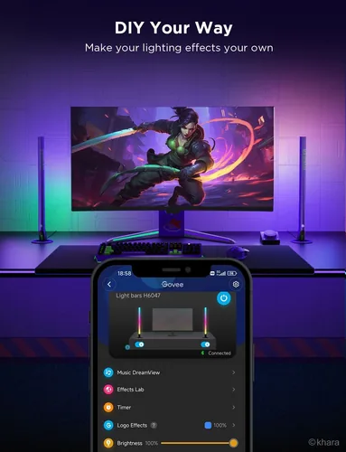 RGBIC Gaming Light Bars, LED-Leuchte