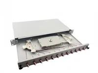 helos LWL 19 Spleissbox 12 x LC Duplex OM4, spleißfertig, grau