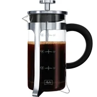 Melitta Kaffeebereiter Inox Glas 1 l, Silber - Materialtyp: Glas - Material: Glas - Zubereitungssystem: French Press - Anzahl Tassen: 8 × - Spülmaschinenfest: Nein - Fassungsvermögen: 1 l