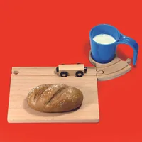 Neue Freunde 125021 tableware set 4 pc(s) Wood fibre Blue, Wood