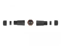 DeLOCK Cable connector for outdoor 2 pin, IP68 waterproof, screwable, cable diameter 4.5 - 7.5 mm black