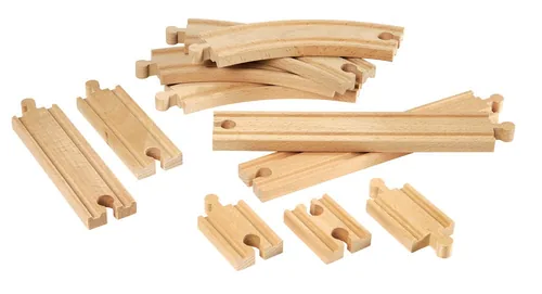 BRIO Eisenbahn Kleines Schienensortiment - Kategorie: Schienen & Weichen - Altersempfehlung ab: 3 Jahren - Material: Holz - Nachhaltigkeit: FSC®