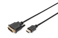 Digitus AK-330300-020-S cavo e adattatore video 2 m HDMI tipo A (Standard) DVI-D Nero