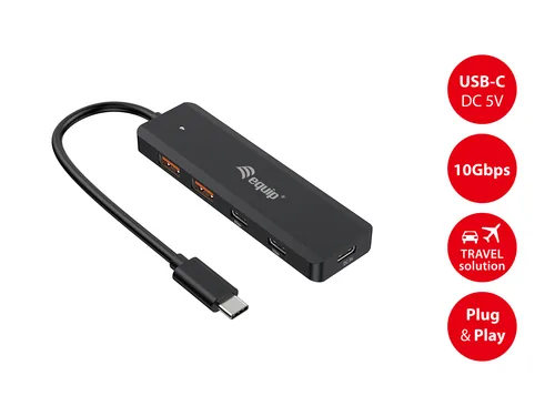 Equip 4-Port USB-C3.2-Hub->2xUSB-A 3.22xUSB-CUSB-C 10Gbps