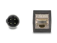 Delock M12 Kabel D-kodiert 4 Pin Stecker zu RJ45 Buchse PUR (TPU) 0,5 m