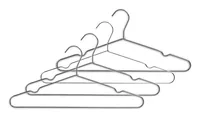 Zeller Present Kleiderbügel Set, 4-tlg., Metall Silber - Material: Metall - Detailfarbe: Silber