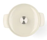 KitchenAid Bräter mit Deckel Gusseisen 22cm, creme