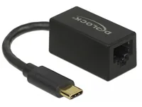 Delock Netzwerk-Adapter 1 Gbps USB Typ-C - Schnittstellen: RJ-45 (LAN) - Schnittstellengeschwindigkeit: 10/100/1000 Mbit/s - Formfaktor: Extern - Anschlussart: USB Typ-C - Anwendungsbereich: Home - Small/Medium Business