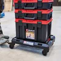 E-Case Rollbrett für Systemkoffer (schwarz, für bis zu 120 kg Belastung)