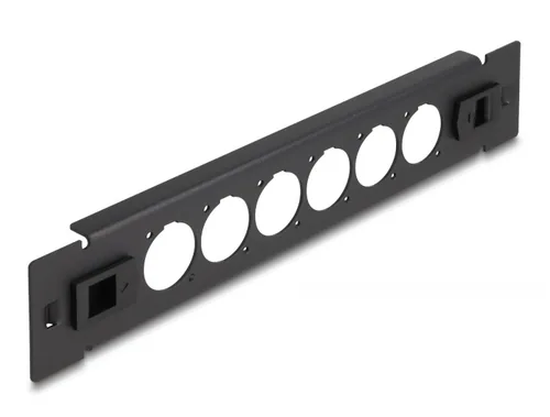 DELOCK 10 D-Typ Patchpanel 6 Port werkzeugfrei schwarz