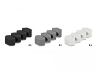 Delock Kabelhalter wabenförmig Set, mit 3 Durchführungen 6 Stück - Produkttyp: Kabel-Clip - Ausstattung Kabelmanagement: Set - Selbstklebend - Verpackungseinheit: 6 Stück - Material: TPR - Detailfarbe: Grau - Schwarz - Weiss