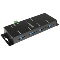 StarTech.com 4-Port USB 3.0 Hub - 5Gbps - Metal Industrial USB-A Hub - Wall or Desk Mountable USB Data Hub - TAA Compliant USB Expander Hub