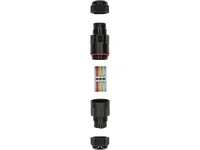 Max Hauri Kabelverbinder IP68 3-polig, 16A / 250 V - Detailfarbe: Schwarz - Stromanschluss Seite A: Schraubklemme - Schalter: Nein - Stromanschluss Seite B: Schraubklemme - Typ: Kabelverbinder