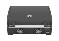 Campingaz Onyx 2 Plancha - Tiefe: 56 cm - Breite: 65 cm - Detailfarbe: Schwarz - Anzahl Brenner: 2 × - Integriertes Thermometer: Ja - Höhe: 31 cm