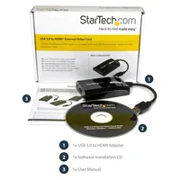 StarTech.com USB32HDPRO USB graphics adapter 1920 x 1200 Pixel Schwarz