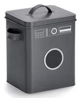 Zeller Present Waschmittelbox 18 x 15.5 x 23 cm, Metall, Anthrazit - Detailfarbe: Anthrazit - Verpackungseinheit: 1 Stück - Volumen: 6 l - Material: Metall