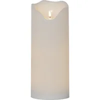 Star Trading LED-Kerze Pillar Flamme Grand Ø 16 x 40 cm, Weiss - Betriebsart: Batteriebetrieb - Fernbedienung: Nein - Aussenanwendung: Ja - Höhe: 40 cm - Timerfunktion: Ja - Set: Nein