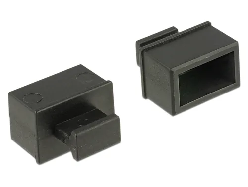 Delock Blindstecker/Staubschutz SFP mit Griff 10 Stück - Zubehörtyp: Staubschutz - Detailfarbe: Schwarz - Verpackungseinheit: 10 Stück