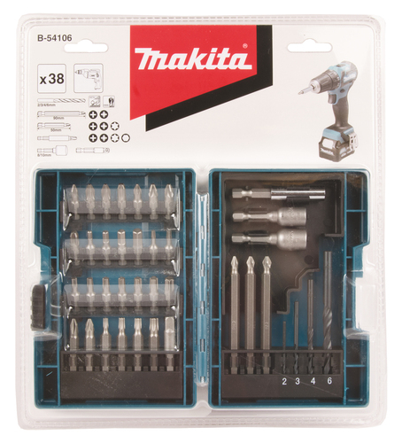 Bohrer- & Bit-Satz B-54106, 38-teilig