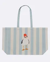 Chic Mic Tasche Sea Gull Blau/Weiss - Breite: 14 cm - Detailfarbe: Blau - Weiss - Material: Bio Baumwolle - Höhe: 42 cm - Länge: 48 cm