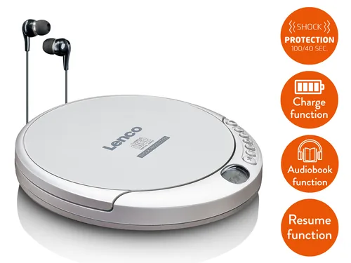 Lenco CD-201 CD player Silver Portable CD player