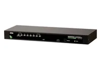 Aten KVM Switch CS1308 - Konsolen Ports: USB 2.0 - PS/2 - VGA - Computer Ports: PS/2 - USB 2.0 - VGA - KVM-Art: Lokal - Anzahl Geräte: 8 - Montage: 19 Rack - Stromversorgung: Externes Netzteil