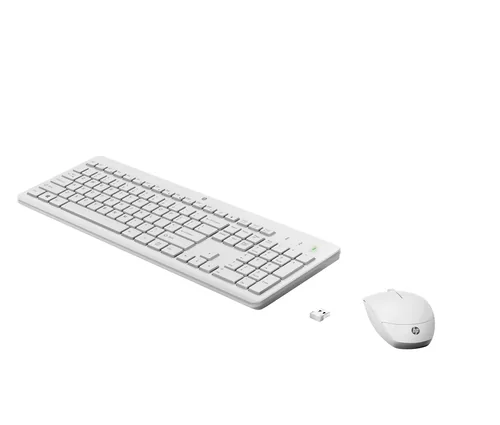 HP 230 Wireless Mouse and Keyboard Combo White clavier Souris incluse RF sans fil Blanc