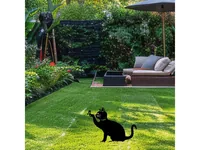 Wallxpert Gartenstecker Katze mit Schmeterling 36 x 31 cm - Produkttyp: Gartenstecker - Motiv: Katze - Detailfarbe: Schwarz - Höhe: 36 cm