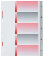 Kolma Register A4 LongLife 1-5 - Einteilung: 1-5 - Überbreite: Nein - Material: PVC - Detailfarbe: Grau
