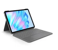 Logitech Combo Touch - Tastatur und Foliohülle - mit Trackpad - hintergrundbeleuchtet - Apple Smart connector - QWERTY - Spanisch - Oxford Gray - für Apple 11-inch iPad Air (M2, M3)