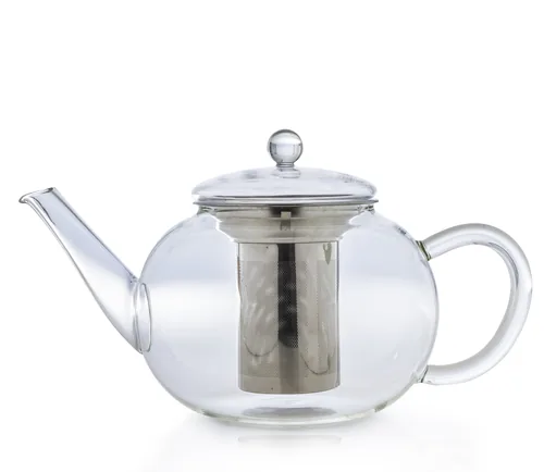 Creano Teekanne 1.6 l, Transparent - Material: Borosilikatglas - Detailfarbe: Transparent - Filtertyp: Edelstahlfilter - Fassungsvermögen: 1.6 l - Kompatible Kochfelder: Manuell - nicht für Kochfelder