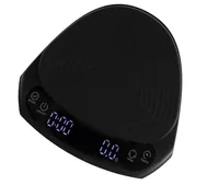 FURBER Kaffeewaage Triangolo 4 Schwarz - Bedienungsart: Touchscreen - Messschritte: 0.1 g - Tara-Zuwiegefunktion: Ja - Detailfarbe: Schwarz - Gewicht Max.: 2 kg - Material: Kunststoff