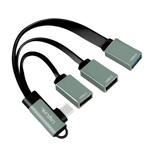 Logilink USB-HUB 3-Port,2xUSB2.0AF 1xUSB3.0AF,gewink.Steck