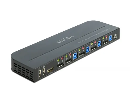 DELOCK DisplayPort 1.4 KVM Switch 8K 30Hz mit USB 3.0 und Audio