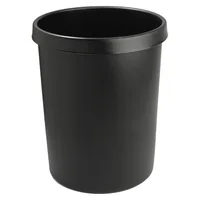 Helit Papierkorb 45 l, Schwarz - Fassungsvermögen: 45 l - Höhe: 48 cm - Anzahl Behälter: 1 - Material: Polypropylen (PP) - Detailfarbe: Schwarz - Form: Rund