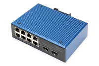 Digitus DN-651147 Netzwerk-Switch Unmanaged Fast Ethernet (10/100) Power over Ethernet (PoE) Schwarz, Blau