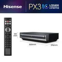 Hisense PX3 TV retroproiettore Proiettore a raggio ultra corto 2800 ANSI lumen UHD 4K (3840x2160) Nero, Grigio scuro