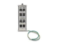 DeLOCK Keystone Holder 8 port tiltable for DIN rail or wall mounting