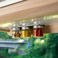 Silwy Feinkost-Magnetgläser-Set, 0.125 l, Schwarz/Transparent - Produkttyp: Outdoor-Vorratsdose - Materialtyp: Glas - Material: Metall - Detailfarbe: Transparent - Schwarz - Set: Ja - Verpackungseinheit: 1 Stück