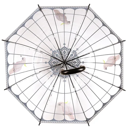 Esschert Design TP321 umbrella Black, Multicolour, Transparent Steel Full-sized Rain umbrella