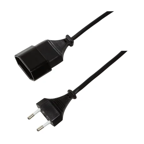 LogiLink 1m, 2xCEE 7/16 Black CEE7/16