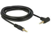 DELOCK Klinkekabel 3,5mm -> 3,5mm 90 StSt 3.00m schwarz
