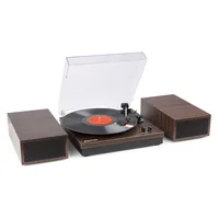 Fenton Plattenspieler RP165D Dunkelbraun - Detailfarbe: Dunkelbraun - Plattenspieler Antriebsart: Riemenantrieb - Platte Geschwindigkeit: 33? U/min - 45 U/min - 78 U/min - Tonabnehmer: Dabei - Tonarm: Gerade - Anwender: HiFi