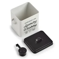 Zeller Present Waschmittelbox Laundry 7 l, Weiss - Detailfarbe: Weiss - Volumen: 7 l - Material: Metall