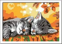 Ravensburger Malset CreArt: Autumn Kitties - Altersempfehlung ab: 9 Jahren - Motiv: Katze
