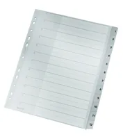Leitz 12820000 tab index Numeric tab index Cardboard Grey